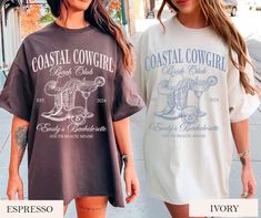 🌟 Get ready to celebrate in style with our Custom Coastal Cowgirl Bachelorette Party Shirt! Perfect for any beachside bash, this Personalized Charleston Bachelorette Shirt brings a blend of elegance and fun to your special event. 🌊 ️ Whether you're hosting a Coastal Bachelorette or gearing up for a Beach Bach Party, this shirt is a must-have for the bride and her crew. Ideal for a Charleston Bride or Miami Bachelorette, it adds a personalized touch to your celebration, making it unforgettable. Bachelorette Party Austin Texas, Western Bridal Party, Cowgirl Bachelorette Shirts, Western Bachelorette Party, Bachelorette Nashville, Country Bachelorette Parties, Nashville Bachelorette Shirts, Country Bachelorette, Austin Bachelorette