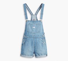 Vintage Women's Shortalls - Light Wash | Levi's® US Levi Short Overalls, Levi’s Overalls, Light Wash Levis, Classic Vintage Style, Short Overalls, Levi Shorts, Christmas 2024, Classic Vintage, School Outfits