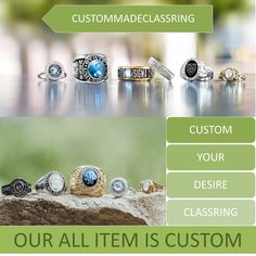 We are thrilled to present a collection of 24 exquisite custom-made class rings, each designed to celebrate your achievements and treasured memories. Explore our wide variety of designs and find the perfect class ring that speaks to you: Custom Made Class ring | Your Desire Class Ring Design | Custom full personalization Ring in sterling silver 925 Quality and Craftsmanship of Our Custom-Made Class Rings At Custom Made Class ring, we are committed to providing class rings of the highest quality. Here's what sets our custom-made rings apart: Premium Materials: We use only the finest materials, including sterling silver, 14k gold, and platinum, to create durable and stunning rings that will last a lifetime. Expert Craftsmanship: Each ring is handcrafted by skilled artisans with years of expe Classic Formal Customized Jewelry, Classic Customized Round Jewelry, Classic Customized Jewelry For Formal Occasions, Customized Classic Round Jewelry, Customized Classic Jewelry For Formal Occasions, Customizable White Gold Jewelry, Luxury Customizable Rings For Anniversary, Luxury Silver Commemoration Ring, Customizable Silver Fine Jewelry