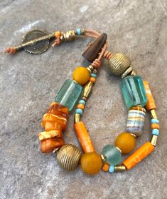 Hippie Boho Bracelet Baltic Amber, Ceramic and African Beads Bohemian Chic Jewelry, Wrist Candy, Hippie Bracelets, Boho Chic Jewelry, Amber Bracelet, Unusual Jewelry, Bohemian Bracelets, Boho Bracelet, African Beads