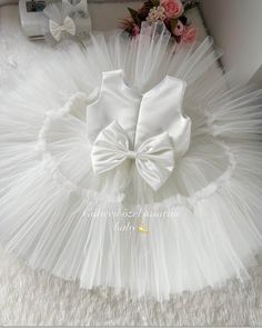 Fitted White Dress For Birthday, White Fitted Dress For Birthday, White Sleeveless Princess Dress For Birthday, Fitted Tulle Baptism Dress For Party, Fitted White Princess Dress For Party, Princess Style Tulle Pageant Dress For First Birthday, Princess Tulle Pageant Dress For First Birthday, White Fitted Princess Dress For Party, White Fitted Sleeveless Pageant Dress