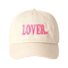 LOVER. The Embroidery Baseball Cap is a stylish accessory blending casual comfort with artistic flair. Crafted from durable cotton twill, it boasts a classic six-panel design for a timeless appeal. What sets it apart is the intricate embroidery adorning the front, showcasing vibrant patterns, logos, or motifs with exquisite detail. This personalized touch adds character and individuality to the cap, making it a standout piece in any wardrobe. Its curved brim offers shade from the sun, while the Trendy Cotton Hats With Flat Brim, Trendy Cotton Flat Brim Hats, Trendy Cream Cotton Hat, Trendy Cotton Baseball Cap With Flat Brim, Cotton Baseball Cap With Letter Embroidery And Curved Brim, Cotton Dad Hat With Embroidered Text, Cream Cotton Dad Hat With Curved Brim, Beige Trendy Hats With Embroidered Logo, Trendy Beige Hats With Embroidered Logo