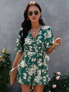 FREE SHIPPING ON ALL ORDERS OVER $50 | 100% SATISFACTION GUARANTEED Click "ADD TO CART" To Get Yours Now | Up To 60% OFF ✨ Add a pop of color to your wardrobe with our Front Allover Floral Print Belted Playsuits Wide Leg Pants Rompers from Arimonz. Made with a beautiful floral print and featuring a comfortable wide leg design, this romper is perfect for any occasion. Shop now and get these stylish rompers. Features: 📌 Very Stylish, and Fun Overalls! 📌 Made with comfortable fabrics 📌 Comes in Female Jumpsuit, Women Romper, Jumpsuit Shorts, Womens Jumpsuits Casual, Chiffon Jumpsuit, Chiffon Romper, Belted Romper, Chiffon Shorts, Sleeve Women