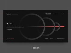 a black and red web page with circles