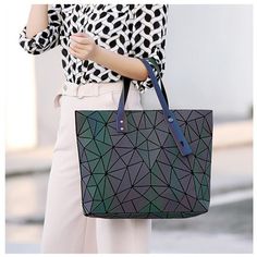 This Geometric Tote Bag is well organized inside, perfect for everyday companions. A unique purse and handbags, geometric debris quilted, soft & feel good to touch. This Modern Geometric Bag design makes the bag look perfect & stylish, simple but elegant, you can change it into different shapes , it can be any fashion shape bag you like! It is a functional and stylish bag! The Artistic Geometric Bag plaid looks stylish and luxurious, and this iridescent handbag will be luminous in the light, it Never Full Bag, Women's Dress Watches, Adjustable Strap Bag, Quilted Shoulder Bag, Unique Gifts For Mom, Bag Women Fashion, Unique Purses, Big Bags, Stylish Bag