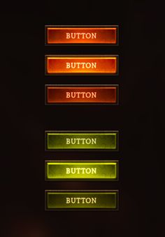 the buttons are lit up in different colors and sizes, including red, green, yellow, and orange