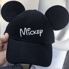 Youth Size Snap Back Mickey Mouse Hat Baseball Cap With Ears Nwot Lk Disney ****The Picture With 3 Hats Has Adult & Youth Pictured**** Mickey Mouse Ears Hat, Mickey Mouse Hat, Disney Colors, Mickey Mouse Ears, Hat Baseball, Ear Hats, Disney Accessories, Snap Back, Mouse Ears