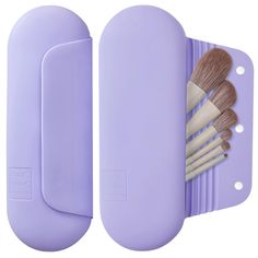 PRICES MAY VARY. 🏆【2023 Newest Upgraded Design】--AGIKET makeup brushes holder features a magnetic securing clasp,prevents items from falling out of makeup holder,easy access to your makeup brush, the makeup brushes holder size: 8.86*3.2*1.5 inch. AGIKET Travel cosmetic bags Makeup Brush Case, Face Brushes, Travel Makeup Brushes, Silicone Makeup, Makeup Holder, Makeup Brush Holder, Makeup Brush Holders, It Cosmetics Brushes, Face Brush