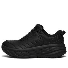 Looking for a shoe that merges style and functionality? Look no further than the Hoka One One Bondi SR 'Triple Black' 1110520-BBLC! With its sleek black design, these shoes are sure to compliment any outfit, while their advanced features are designed with comfort and performance in mind. Made from high-quality materials, these shoes boast a revolutionary Hoka One One technology that provides ultimate cushioning and support, making them perfect for long distance runners and athletes alike. The Bo Black Walking Shoes With Boost Midsole, Black Running Shoes With Arch Support, Black Sneakers With Arch Support For Outdoor Activities, Black Running Shoes With Arch Support For Walking, Black Walking Shoes With Cushioned Footbed And Secure Fit, Training Walking Shoes With Boost Midsole, Black Walking Shoes With Arch Support For Streetwear, Ergonomic Black Walking Shoes For Light Sports, Ergonomic Walking Shoes For Training With Round Toe