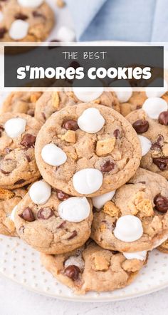 the best s'mores cookies on a white plate