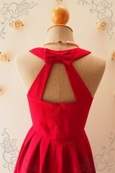 Red  Dress Scarlet Red Party Dress Backless Dress by Amordress Wedding Summer Dress, Party Dress Backless, Red Party Dress, Vintage Sundress, Vintage Bridesmaid Dresses, Vintage Bridesmaids, Summer Bridesmaid Dresses, Sage Green Dress, Dress Cheap