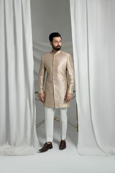 Elevate your formal attire with our Beige Prince Coat. Made from pure atlas material, this coat boasts a luxurious pure silk lining, perfect for any special occasion. The included raw silk kurta pajama and shawl, featuring embroidered borders, complete the elegant look. 4-Piece Suit Raw Silk Kurta, Prince Coat, Silk Kurta, Kurta Pajama, Formal Attire, Raw Silk, Wedding Men, Winter Women, Pure Silk