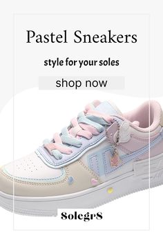 Add a touch of whimsy to your walk with our charming pastel sneakers! 🌟👟 These eye-catching, candy-colored kicks are a must-have for anyone looking to brighten up their wardrobe. Step into comfort and style this season. #PastelDreams #SneakerLove #ColorfulSteps Pastel Sneakers, Athletic Chic, Chic Sneakers, Chunky Trainers, Women Sneakers, Trending Sneakers, Trendy Sneakers, Trainers Women, Casual Everyday