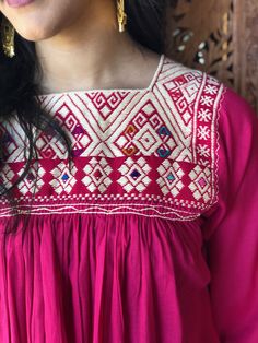 This Beautiful Mexican 3/4 length sleeve blouse is comfortable and stylish. The embroidered collar is made on a Waist Loom. (See the second picture) Cotton Embroidered Long Sleeve Dress With Multicolor Embroidery, Cotton Embroidered Dress With Multicolor Long Sleeves, Traditional Long Sleeve Blouse With Intricate Embroidery, Long Sleeve Cotton Dress With Multicolor Embroidery, Long Sleeve Cotton Dress With Intricate Embroidery, Festive Multicolor Embroidered Long Sleeve Dress, Folk Style Long Sleeve Embroidered Dress, Festive Long Sleeve Dress With Multicolor Embroidery, Long Sleeve Embroidered Dress With Geometric Embroidery