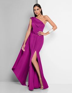 Cocktail Gown With Asymmetrical Pre-draped Style, Asymmetrical Pre-draped Cocktail Gown, Pink Asymmetrical Neckline Gown For Gala, Pre-draped Asymmetrical Evening Dress For Gala, Asymmetrical Pre-draped Formal Gown, Pink Gown With Asymmetrical Neckline For Gala, Pink Fitted Gown With Asymmetrical Neckline, Elegant Pink Maxi Dress With Asymmetrical Hem, Elegant Pink Asymmetrical Dress