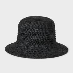 This Crochet Bucket Hat from Universal Thread™ is a perfect pick for summer outings. Designed with a three-inch brim, it features a woven crochet construction for a decorative textured look. Made of midweight paper material, it provides a comfortable fit for all-day wear, and the pull-on style makes it easy to put on or take off. Universal Thread™: Found exclusively at Target. Crochet Construction, Woven Crochet, Crochet Bucket, Crochet Bucket Hat, Shipt Shopper, Paper Material, Bucket Hats, Thread Crochet, Universal Thread