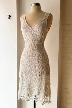 New and never worn with original tags. Elegant white lace slip dress embellished with subtle beaded detailing. V neck and back. Slip on. Fits size S Excellent condition Rehearsal Dinner Dress Vintage, 1920s Slip Dress, White Lace Slip Dress, White Lace Mini Dress, White Slip Dress, Rehearsal Dinner Dresses, Photography Styles, Wedding Photography Styles, Lace Slip Dress