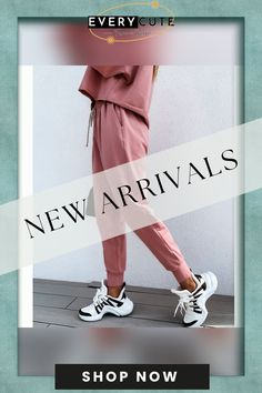 Pink Sports Sweatshirt with Jogging Pants 2pcs Set Trendy Spring Activewear For Jogging, Stretch Joggers With Letter Print For Loungewear, Trendy Spring Sports Sweatpants, Stretch Letter Print Joggers For Loungewear, Casual Stretch Tracksuit In Solid Color, Spring Athleisure Joggers For Leisure, Pink Activewear With Ribbed Cuffs For Fall, Pink Fall Activewear With Ribbed Cuffs, Solid Color Activewear For Leisure In Spring