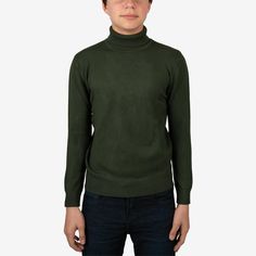 Be impeccably styled for school or play with this soft midweight basic crewneck sweater. Casual Green Turtleneck Sweater, Urban Style Green Winter Tops, Green Outerwear With Ribbed Collar For Winter, Urban Green Top For Fall, Casual Olive Tops For Winter, Toddler Boy Sweater, Sweater Care, Turtle Neck Shirt, Collared Shirts