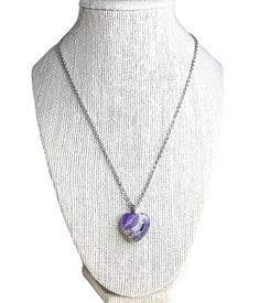 Amethyst Heart Necklace, Crystal Necklace, Amethyst Pendant, Gift for Her, Purple Amethyst Necklace, Natural Amethyst Crystal - Etsy Spiritual Purple Round Pendant Necklace, Purple Amethyst Heart Necklaces, Purple Amethyst Heart Pendant Necklace, Purple Heart-shaped Amethyst Necklaces, Purple Amethyst Heart Necklace, Purple Heart Amethyst Necklace, Lavender Spiritual Pendant Necklace, Lavender Necklaces With Natural Stones For Gift, Spiritual Purple Heart-shaped Necklace