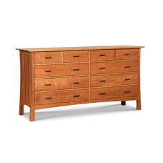 a large wooden dresser with many drawers