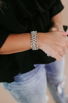 Such a delicate touch to any look! We adore this dainty bracelet styled with limitless looks! Adjustable clasp detail Chain bracelet Silver Chain Bracelet Silver, Dainty Bracelet, Everyday Chic, Silver Chain Bracelet, Dainty Bracelets, Bracelet Silver, Chic Boutique, Fashion Bracelets, Chain Bracelet