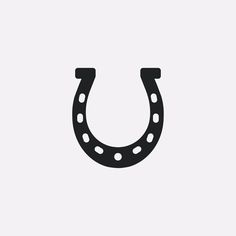 a black and white image of a horseshoe