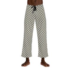 Product Title: Neutral Plaid Pattern, Men's Pajama Pants (AOP) Experience ultimate comfort and style with these unique pajama pants. Made from 100% polyester jersey knit fabric, these pants are silky smooth and perfect for lounging at home or getting a good night's rest. The relaxed fit and back elastic with a drawstring tie ensure the best fit possible, while the all-over-print capability adds a touch of fashion to your sleepwear. These pajama pants are assembled in the USA from globally source Wide Leg Pants With Elastic Waistband For Bedtime, Green Long Pants For Bedtime, Plaid Pajama, Mens Pajama Pants, Plaid Pajama Pants, Cozy Pajamas, Plaid Pajamas, Mens Pajamas, Jersey Knit Fabric