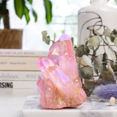 Introducing our enchanting Pink Quartz Crystal, a delicate gem that emanates love and compassion. This Pink Quartz Crystal is not only a stunning addition to any crystal collection but also a perfect gift for her. Whether you're seeking crystal gifts, nursery decor, or healing crystals, this crystal will captivate your heart and infuse your space with its gentle vibrations. This Quartz Crystal showcases the beauty of its soft pink hue and translucent appearance. Its cluster formation adds an ext Pink Spiritual Gemstone Crystals, Spiritual Pink Crystals Gemstone, Pink Quartz Crystal, Crystal Rocks, Loving Energy, Healing Vibrations, Angel Aura Quartz, Crystal Geode, Crystal Decor