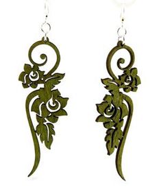 To learn more about our Green Tree earring line, check out this quick video: https://www.youtube.com/watch?v=s2RXPsw4kzYTo see this pair worn in another color, check out this video: https://www.youtube.com/watch?v=AvNZ_QKQzQwMade In U.S.AStyle # 1015Size 2.9" x 1"Long Flower EarringsThis design has roses and leaves tangled all up to make one beautiful piece of artMade from sustainably sourced wood and 90% recycled display cards.Laser-cut woodStained with water based dyeEar wires are silver-finis Types Of Sunflowers, Red Sunflowers, Laser Cut Wood Earrings, Long Flowers, Flower Handmade, Long Light, Flower Ornaments, Climbing Roses, 3d Laser