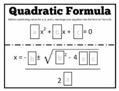 the quadtictic formula worksheet is shown in black and white, with an image of two rectangles