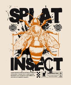 Make a bold and artistic statement with the "Splat Insect" t-shirt design, showcasing an intricate bug illustration with a striking splatter effect. This editable template allows for customization, making it perfect for those who appreciate the beauty and fragility of life in its briefest moments. Ideal for unique fashion pieces and personal projects, bring your vision to life with this versatile design! __ #kittl #kittldesign #kittlai #tshirtdesign #apparel #streetwear #illustration #graphicdesign #designtool #vectordesign #designinspiration Cornhole Designs, Streetwear Logo, Graphic Design Fonts, Aesthetic T Shirts, Shirt Template, Unisex Accessories, Sewing Trim, T Shirt Diy