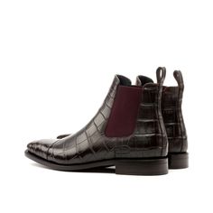 Materials: dark brown exotic alligator Lining: black calf leather Sole: dark red goodyear leather sole plain Last: Monti - Classic elegance with slightly square toe Year after year, Chelsea boots remain one of the most sought-after styles for men. Chelseas can be used in formal attire and casual wear alike, providing a sleek, polished look. This slip-on boot has been a classic for years.American alligator skin is the ultimate exotic leather. It’s exclusive, delicate and highly expensive. Uniquel Design Your Own Shoes, Jodhpur Boots, Botas Chelsea, Custom Made Shoes, Alligator Skin, Slip On Boots, Crocodile Skin, Leather Chelsea Boots, Goodyear Welt