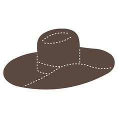 a brown hat with dotted lines on it