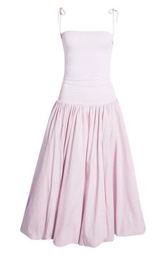 Stunning strapless midi dress with stretch fitted bodice and a full cotton skirt. There are drawstring tie details either side of the bodice to create a slightly ruched effect. The skirt is fully lined and has a puffy effect. Material: Upper 90% Polyester 10% Elastane & Skirt: 100% Cotton Strapless Puffy Midi Dress, Dresses For A Ballet, Tie Dress Ruched, Dresses With Waist Band, Cinched Dresses, Fancy Fits, Bubble Skirt, Strapless Midi Dress, Costume Intero