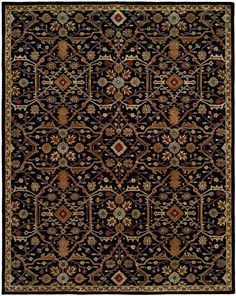 a brown rug with an intricate design on it