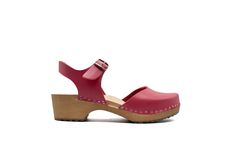 Discover the perfect combination of style and comfort with our low heel sandals. Crafted with exquisite attention to detail, these sandals feature a rich raspberry color that adds a touch of elegance to any outfit. Our wooden clogs, made from high-quality alderwood, provide a sturdy and durable base, ensuring long-lasting wear. The oiled nubuck leather upper offers a luxurious feel, combining softness and durability for a truly premium experience. Drawing inspiration from Swedish design, these h Experience Drawing, Sandals Low Heel, Womens Clogs And Mules, Medical Shoes, High Heel Clogs, Brown Clogs, Womens Low Heels, Swedish Clogs, Garden Clogs