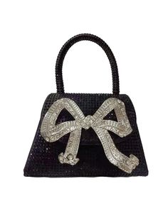 This Koko Bow Embellished Mini Tote Bag In Black is the perfect accessory for any fashionista. Its bow embellishments and petite size make it a fashionable and functional accessory. Featuring a roomy main compartment and extra pockets, it offers ample storage space while maintaining its stylish appeal.Material: PU Party Mobile Phone Bag With Double Handle, Chic Clutch Bag With Bow, Chic Rectangular Bag With Detachable Bow, Rectangular Shoulder Bag With Detachable Bow For Party, Rectangular Bags With Detachable Bow For Gifts, Rectangular Bag With Detachable Bow For Gifts, Rectangular Bag With Detachable Bow As Gift, Evening Rectangular Shoulder Bag With Detachable Bow, Trendy Evening Shoulder Bag With Bow