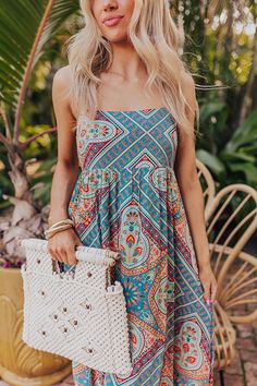 - Peaceful vibes only with this boho dress! - Partially lined material with an orange, pink, red, green, and blue hued abstract floral print with the lining ending at thigh length - A scoop cut neckline - Adjustable length shoulder straps - A smocked upper bust - A flowy yet flattering silhouette that ends in a maxi length hemline Measurements S : Bust 30-32", Hip 38", Length 42.5", Waist 28-30". M : Bust 32-34", Hip 40", Length 43", Waist 30-32". L : Bust 34-36", Hip 42", Length 43.5", Waist 32 Peaceful Vibes, Abstract Floral Print, Green And Blue, Abstract Floral, Orange Pink, Boho Dress, Pink Red, Shoulder Straps, Red Green