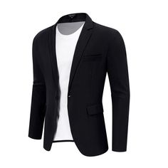 CLASSIC BLAZER: The casual blazer jacket made of lightweight and breathable linen fabric, It has been meticulously designed to ensure a relieving airflow as well as a sharp look. MODERN SUIT JACKET DESIGN: This stylish blazer features a modern design with a notch lapel collar, regular fit and one-button closure. It also has a left chest pocket, two side pockets, and an inside pocket for added convenience. CASUAL AND ELEGANT LOOK: The fashion sport coat blazer has a linen texture specially designed for western men,match with a shirt, t-shirt for casual daily looking, It will make you look minimalistic, generous and stand out in the crowd. BEST OCCASIONS: This is the best linen blazer in men's wardrobe, perfect for all-season and places,including casual daily, business, wedding, work, office Slim Fit Blazer For Business Casual Spring, Spring Slim Fit Blazer For Business Casual, Casual Slim Fit Blazer With Suit Collar, Casual Slim Fit Single Breasted Suit, Casual Slim Fit Single-breasted Suit, Spring Business Blazer With Long Sleeves, Casual Slim Fit Suit With Notch Lapel, Slim Fit Single Button Long Sleeve Blazer, Tailored Casual Business Blazer