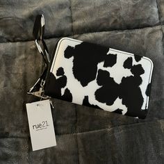 Nwt Rue21 Cow Print Wallet Trendy White Wallet With Card Slots, Trendy White Wallets With Card Slots, Trendy White Wallet With Zipper Closure, Trendy White Wallets With Zipper Closure, Trendy White Rectangular Wallet, Chic White Wallets For Daily Use, Everyday White Wallet With Zipper Closure, Chic White Wallet For Everyday Use, Chic White Wallets For Everyday Use