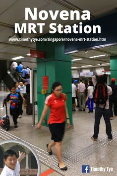 there is a woman that is walking down the escalator in an airport with other people around her