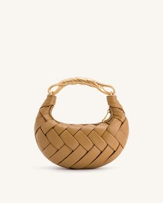 Orla Weave Handbag - Brown Karl Lagerfeld Bag, Bottega Bag, Jw Pei, Woven Handbags, Ladies Handbags, Leather Weaving, Chic Outfit, Bag Design, Grab Bags