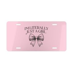 Coquette Car, Vanity License Plate, Pink Vanity, Car Plates, Vanity Plate, Front License Plate, Cute Car Accessories, Car Tag, Cute Cars