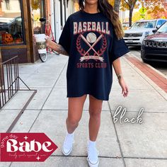 Get Game Day ready to show off your Baseball pride in style with this T-Shirt! ✨While you're cheering on your favorite sports player, this trendy tee is the perfect game day outfit. ✨Design is purposely distressed for a fun vintage feel SIZING: Follow the size chart in the photos to determine fit for a regular fit or an oversized look! DETAILS: Comfort Colors will be your new favorite tee!! If you're looking for a thick, structured tee that's also super soft and breathable--look no further! This Game Day Outfit, Personalized Jersey, Sports Tee, Outfit Design, Perfect Game, Mama Shirts, Comfort Colors Shirt, Sport T-shirts, Gameday Outfit