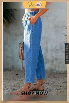 Sea Blue Drawstring Crop Jeans India And Pakistan, Straight Leg Denim, Crop Jeans, Color Pick, Sea Blue, Blue Sea, Cropped Jeans, Denim Pants, Online Clothing