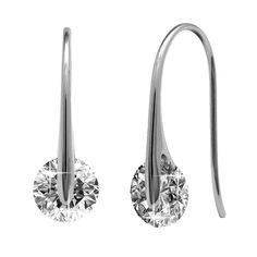 Cate & Chloe McKayla 18k White Gold Plated Drop Earrings with Swarovski Crystals. Elevate your jewelry collection with the exquisite McKayla Drop Earrings, a stunning blend of elegance and sophistication. Crafted with meticulous attention to detail, these earrings feature two stunning round-cut Swarovski crystals, each measuring 6mm in size. With a diameter of 12mm, these earrings have dimensions of 6.2mm in width and 15.5mm in height, ensuring a delicate yet impactful presence. The refined beau Silver Drop Earrings, Gems Jewelry, Gold Plated Silver, Gift For Women, Silver Plate, Swarovski Crystals, Round Cut, Chloe, Gold Plate