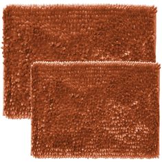 two brown rugs on top of each other