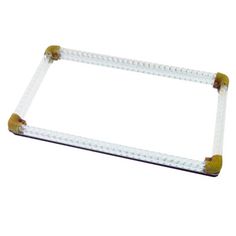 an image of a white and yellow plastic frame