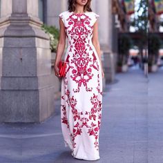 Floral Evening Dresses, Estilo Hippie, Sleeveless Long Dress, Maxi Robes, Chiffon Maxi, Dresses Elegant, Slim Dresses, Sleeveless Mini Dress, Maxi Dress With Sleeves